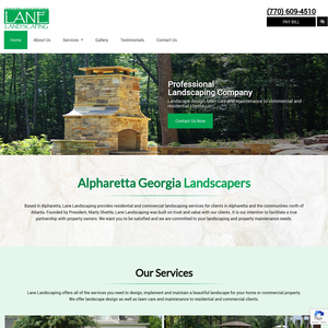 Lane Landscaping website