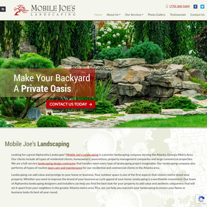 Mobile Joe’s Landscaping website