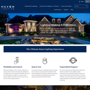 Haven Lighting website screenshot