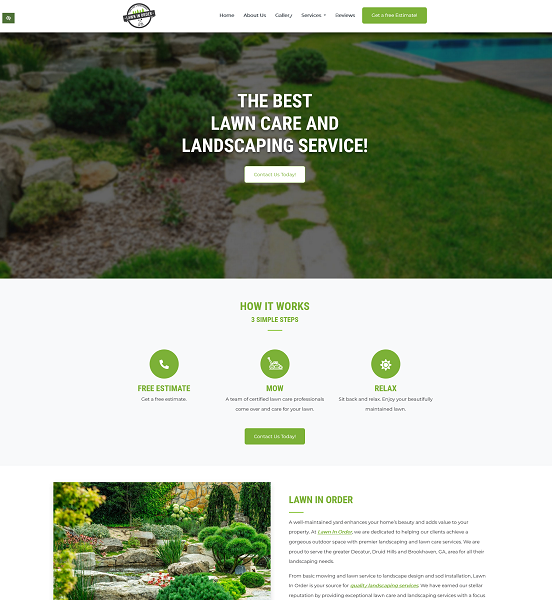 Lawn In Order website