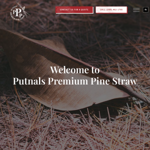 Putnals Premium Pine Straw website screenshot